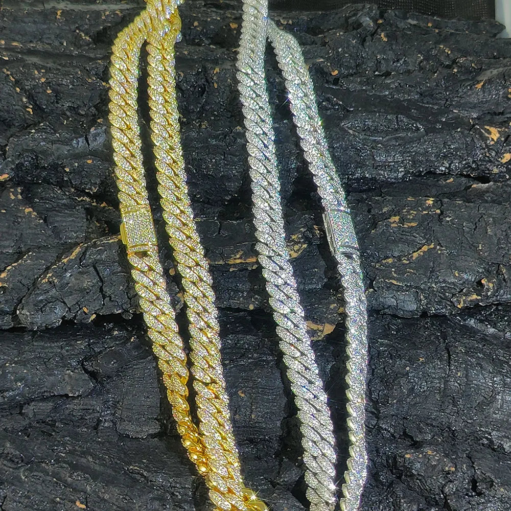 IceKing 10MM Double-Row Iced Cuban Link Chain