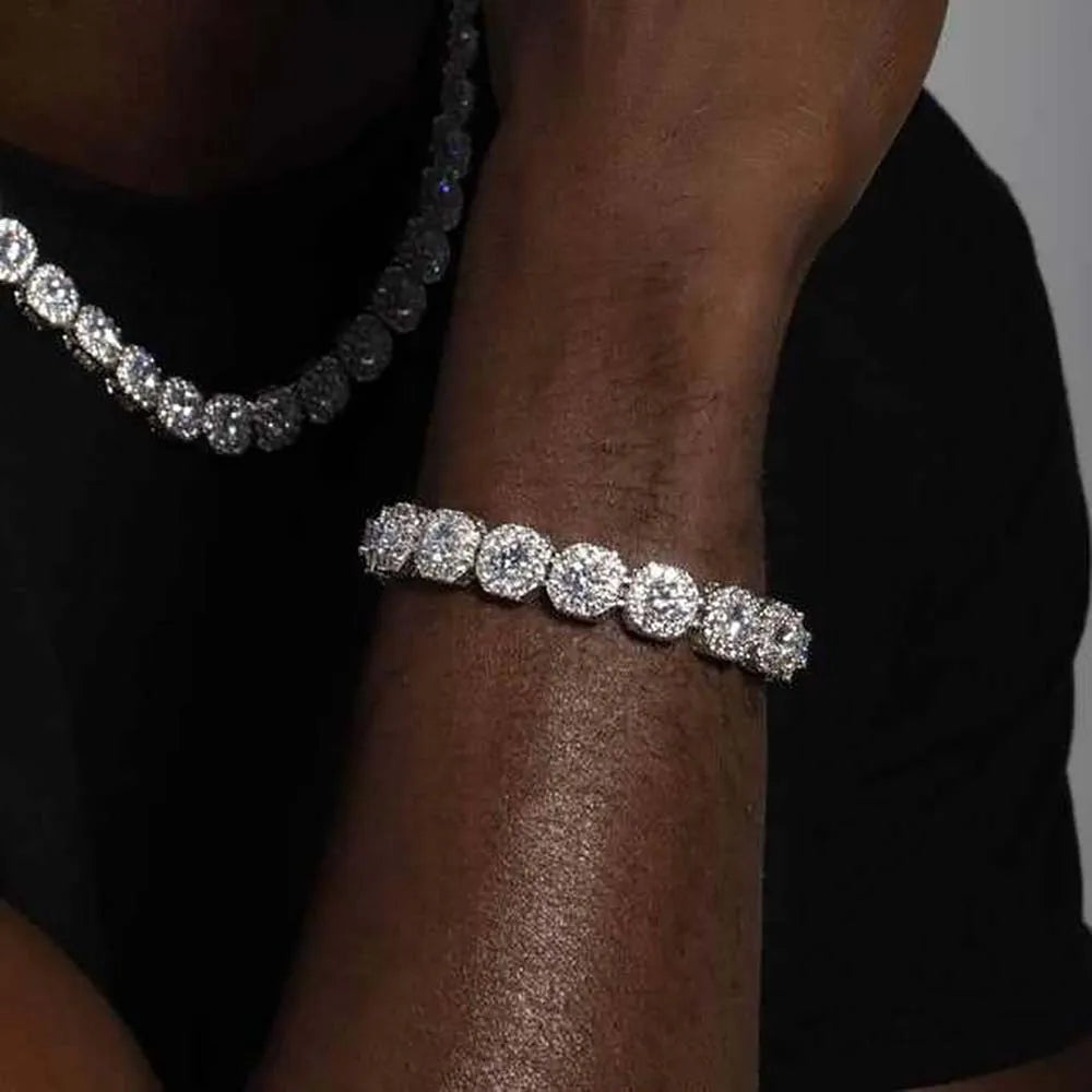Ice Dominion™ Clustered Tennis Chain Necklace – Iced Zircon Hip Hop Edition